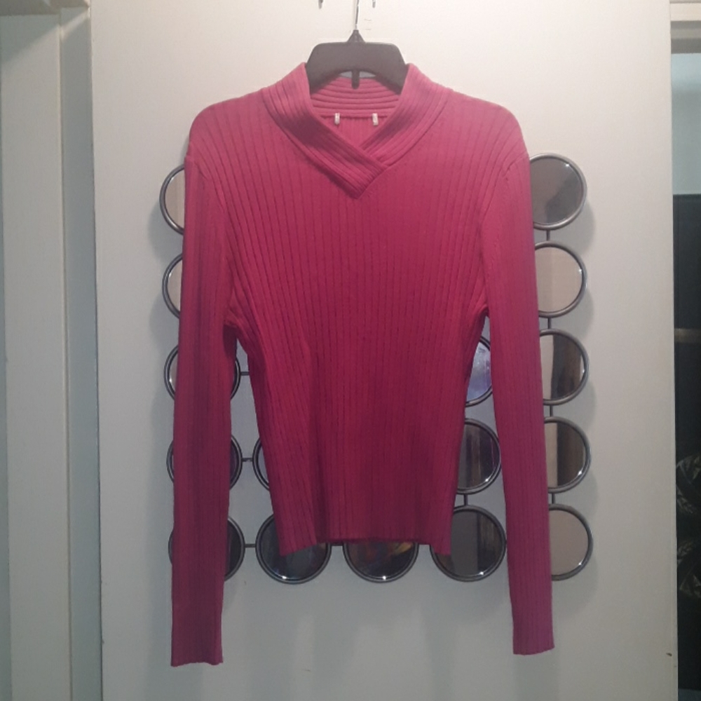🌺FUSCHIA RIBBED Sweater